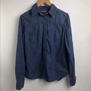 ⭐️Merona | chambray denim button down top